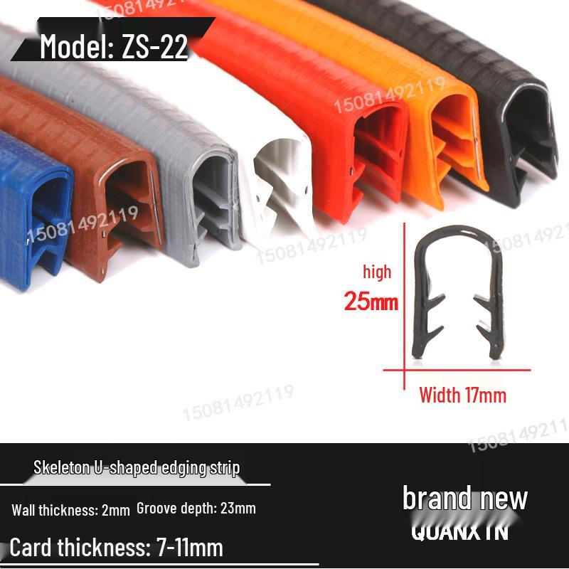 U-Shaped Rubber Edge Banding for Glass and Steel Tiles