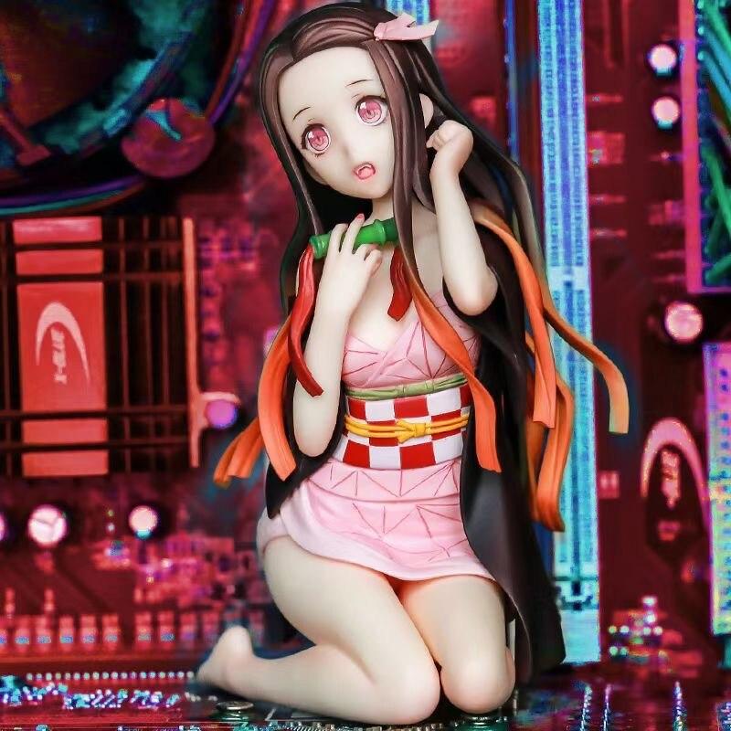 Anime figurka Zabiják démonů Kamado Nezuko Akční figurka klečící verze Nezuko Kamado PVC figurka Toy Brinquedos