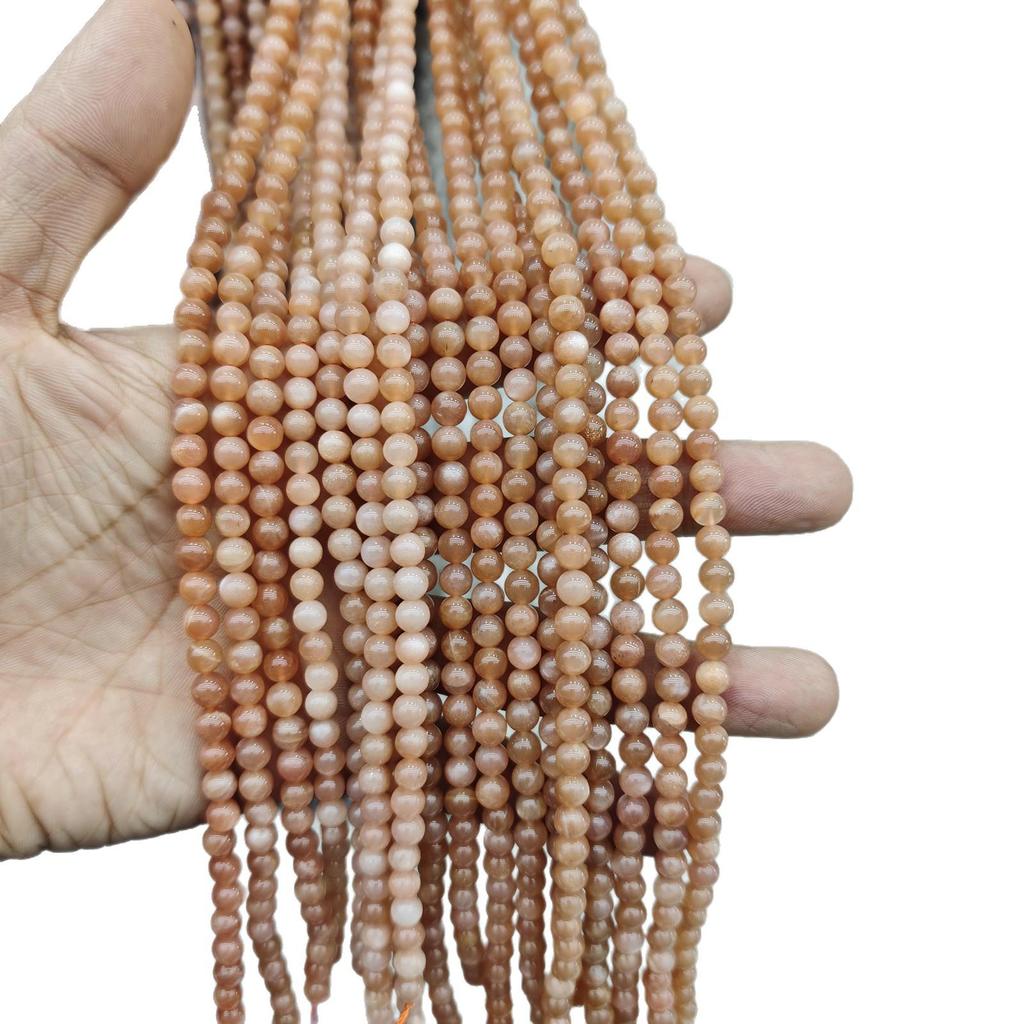 7A Sunstone and Orange Moonstone Labradorite Round Beads for DIY Jewelry and Bracelets