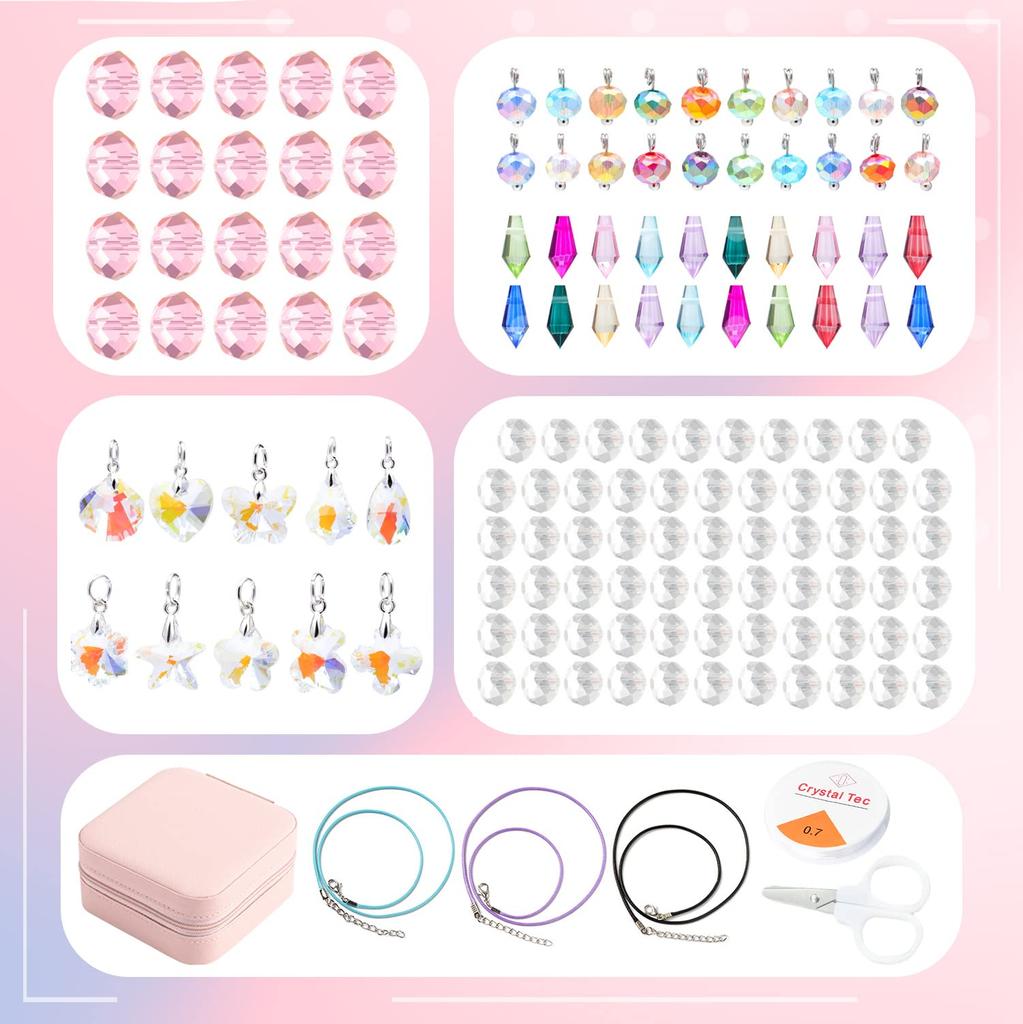 CORPER TOYS Making Toy Accessory Kit with and Silicone Rubber Beads for and Includes Jewelry DIY Craft Perfect As a Christmas Gift 141-Piece Beads,