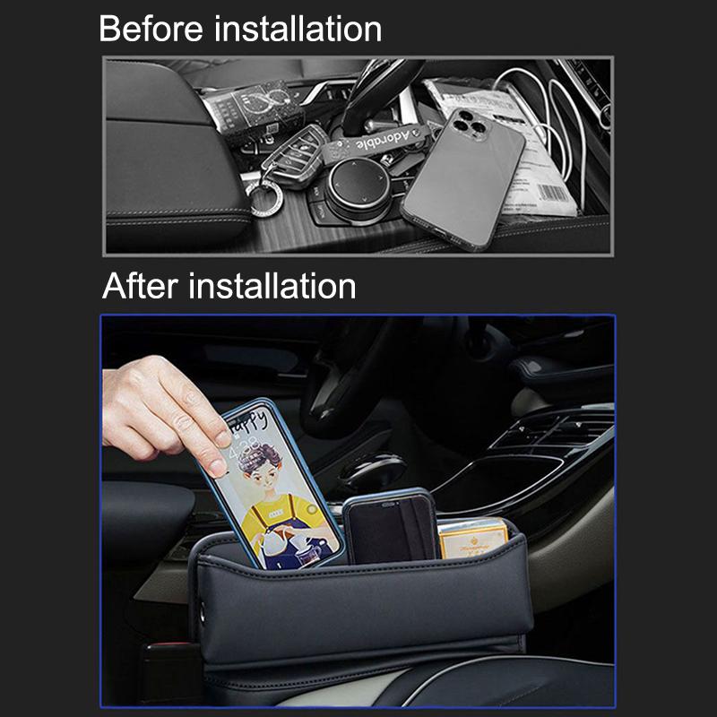 Leather Car Seat Gap Filler Organizer And Storages Automotive Accessories Universal For Car SUV Truck Fill The Gap