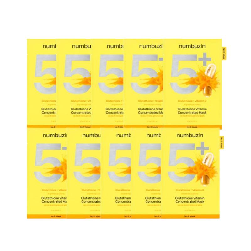 Numbuzin No.5 Glutathione C Brightening 10 Sheet Mask 10 Sheet Mask