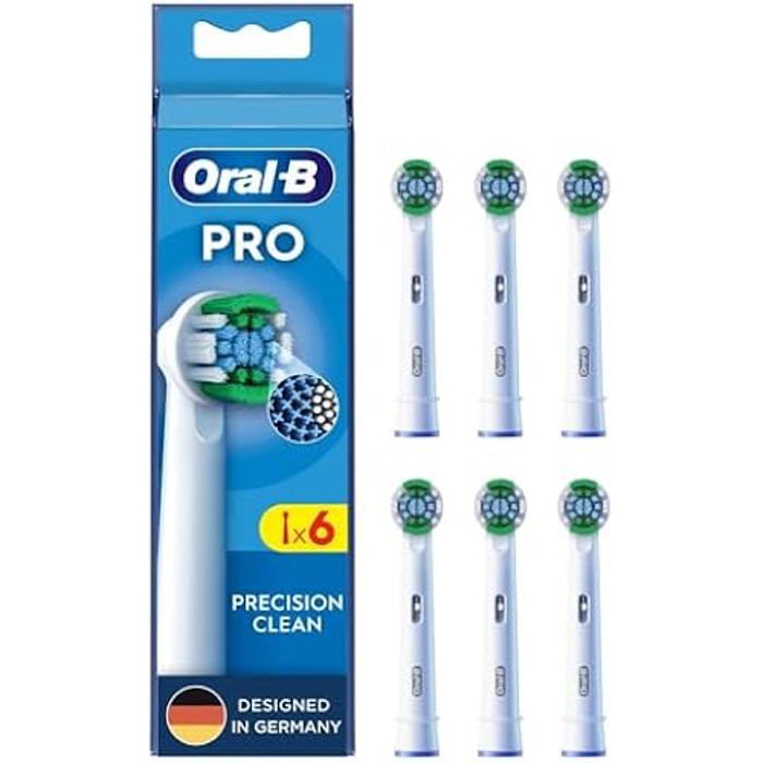 Brosse À Dents Électrique - ORAL-B - Pro Precision Clean - Lot De 6 - Poils En Forme De X - Nettoyage Optimal