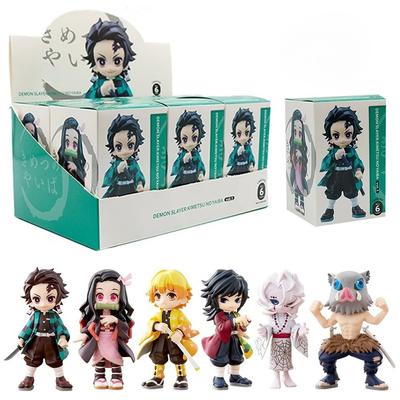 Demon Slayer Tanjiro Kamado Nezuko figurine de dessin animé anime boîte aveugle statue créative personnalisée modèle ornement boîte cadeau surprise