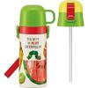 Skater 2WAY Straw with Cup Stainless Steel Kids Water Bottle 350ml The Very Hungry Caterpillar SKCP3-A