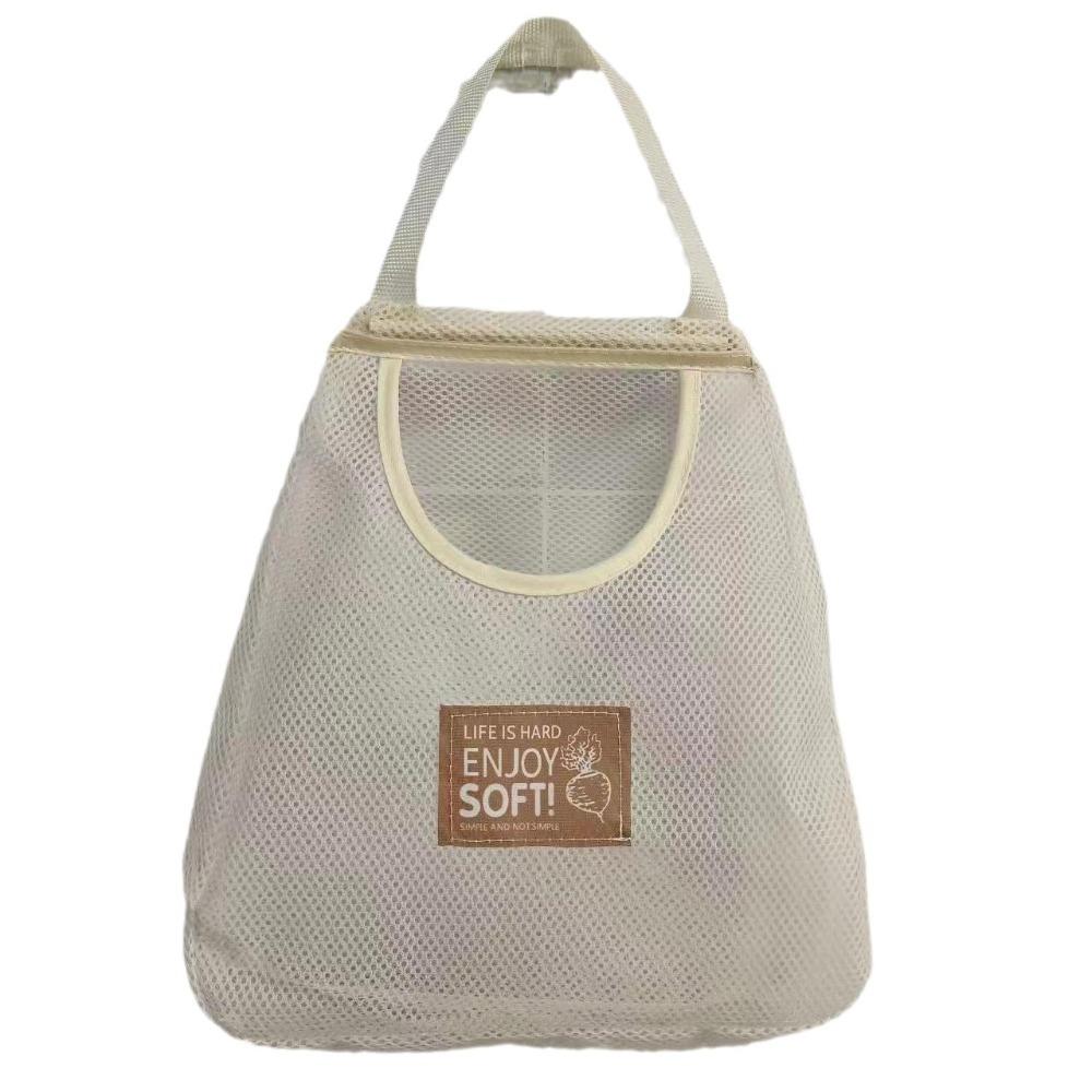 

Сумка для хранения мелочей с широкой ручкой, сетчатая кухонная сумка с отверстиями, прочный подвесной сетчатый органайзер A