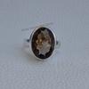 Natural Smoky Quartz Ring, Handmade Ring, 925 Sterling Silver Ring, Oval Brown Quartz Ring, Gift for Her, Capricorn Birthstone Ring