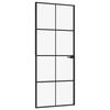 VidaXL Interior Door Black 83x201.5 Cm Tempered Glass Thin Aluminum 153663