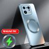 Магнитный матовый силиконовый чехол для телефона Xiaomi Mi 15 Pro 14 Ultra 13T 12 Pro 11 10S с беспроводной зарядкой, ударопрочный жесткий бампер из ПК