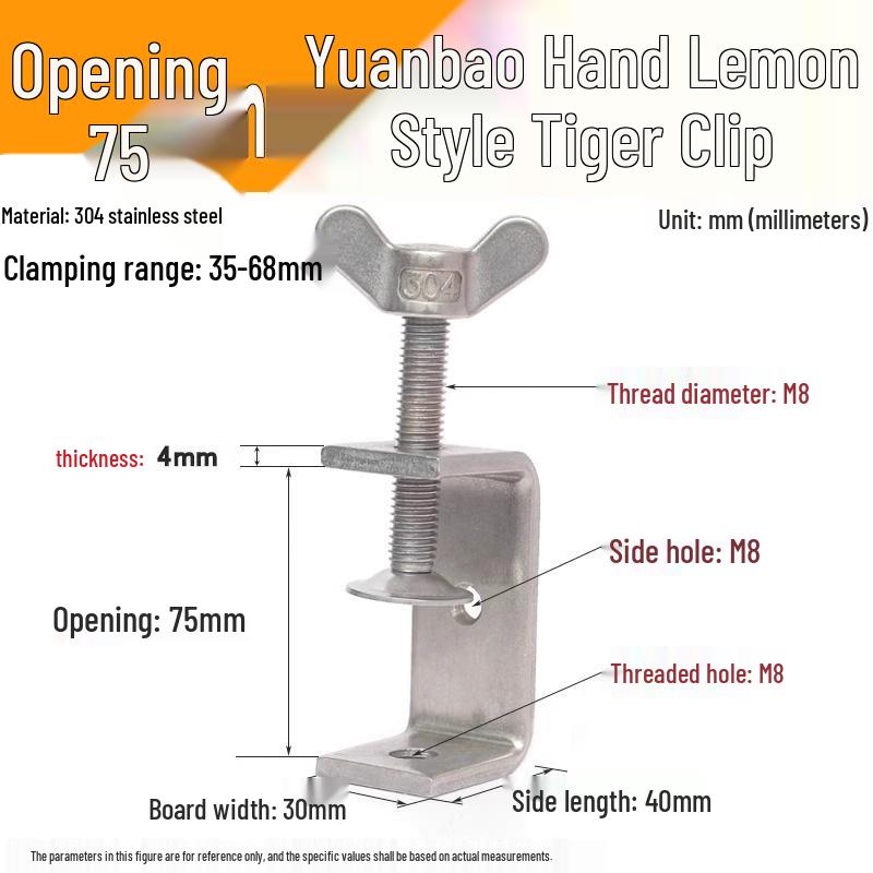 304 Stainless Steel U-Clamp Tiger Clamp with Hand-Tightened Eyebolt