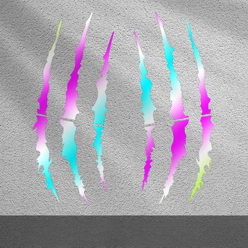 2PCS Motorcycle Monster Claw Scratch Stickers DIY Motocross Helmet Body Vinyl Decals for BMW KTM Kawasaki YAMAHA SUZUKI HONDA
