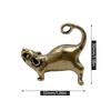 Ancient Brass Small Tea Pet Ornament Long Tail Cute Mouse Figurines Miniatures Copper Lucky Rat Study Living Room Decorations