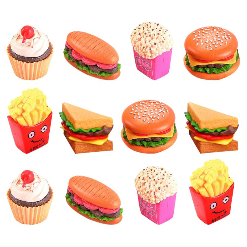 

Игровой домик SUPVOX, набор конфет, гамбургер, хот-дог, картофель фри, модель, сделай сам, игрушка для ролевых игр, детская развивающая игрушка, подарок на день рождения, упаковка из 12 штук