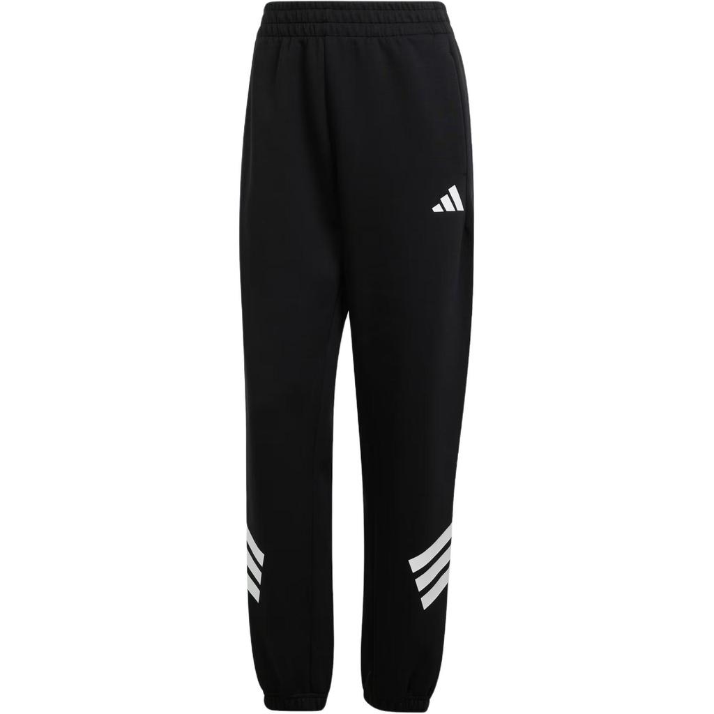 Adidas Future Icons 3-Stripes Comfortable Soft Loose Retro Sports Striped Casual Pants Women Pants Black JC5454