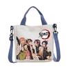 Anime Demon Slayer Canvas Crossbody Bag Cartoon Figures Print Shoulder Bags Fashion Minimalist Commuting Storage Handbag Gifts