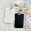 Multicolor Matte Plastic Id Card Holder Wrist Lanyard Scratch Resistant Shell For Students Office Workers Access Cards