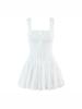 Elegant Women's Lace Trim Camisole Dress - Slimming, Petite, Pure, Sexy with Waist-Cinching Design and Bud-Shaped Short Skirt