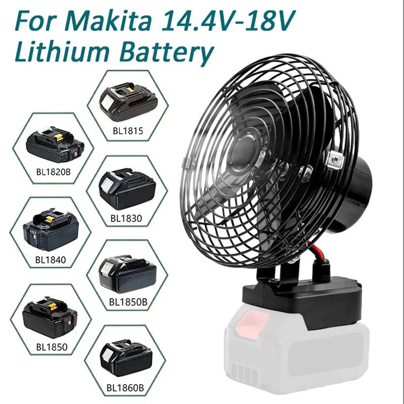 Mini Portable Powerful Fan For Dewalt 20V MAX Battery For Makita 18V Li-ion Battery Cordless Camping Fan Adjustable Wind Speed