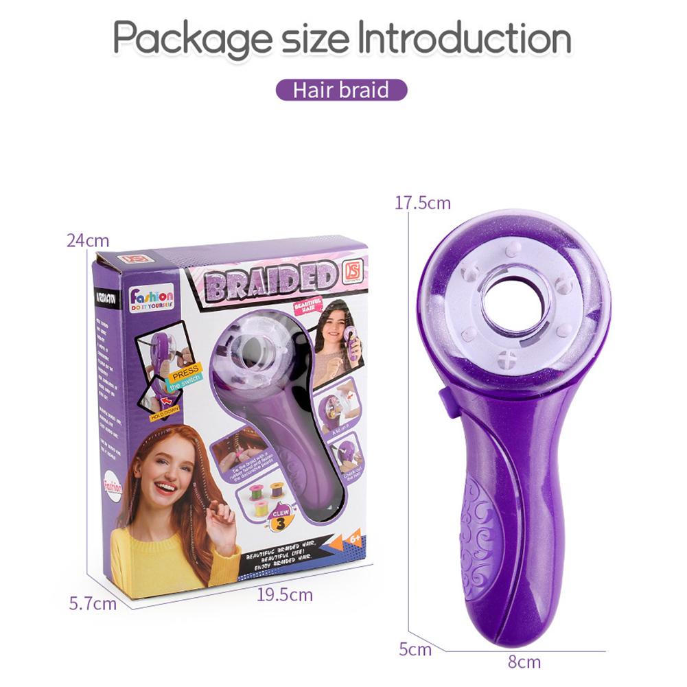 Hair Braider Machine Automatic Hair Braider Funny Gift with Hair Hook Rubber Band Twister Hairstyle Tools Kit for Teen Girls