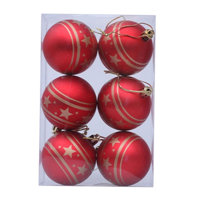 

6Pcs Christmas Baubles Ball Christmas Tree Hanging Ornament for Tree Wreath Mantels Winter Holiday Party Centerpieces