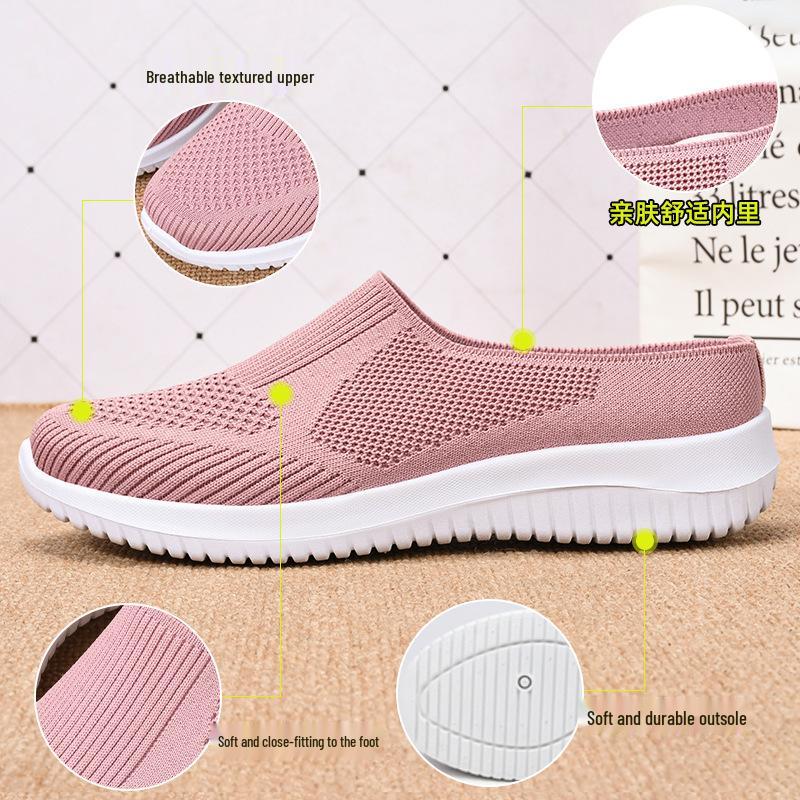 Plus Size Women's Breathable Flyknit Casual Shoes - Soft Sole 2025