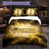 Set Biancheria da Letto Boston Bruins in Microfibra 3 Pezzi Copripiumino Decorativo per Camera da Letto Uso Domestico