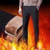 Winter Men 'S Warm Slim Casual Pants Thickening Fleece Skinny Stretch Trousers Black Gray Male Brand Clothes 