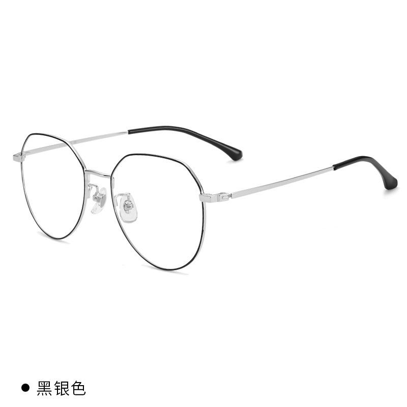 Ultra-Light Retro Glasses Frame For Women Can Be Equipped With Degree Trendy Round Frame Big Face Glasses Frame For Men 89180