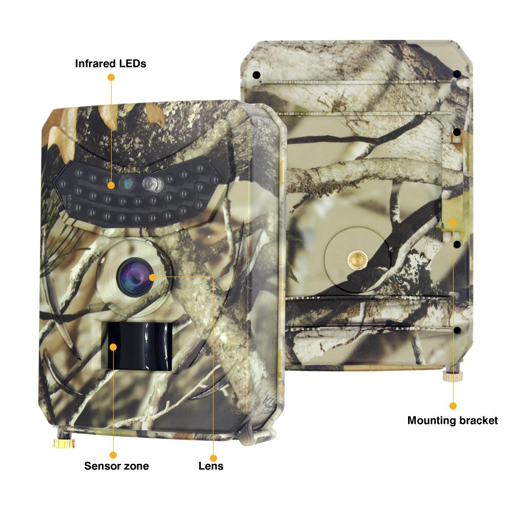 Outdoor Hunting Camera Surveillance 12MP Night Vision Trail Cameras Waterproof Wildlife Surveillance Camera with Infrared Light