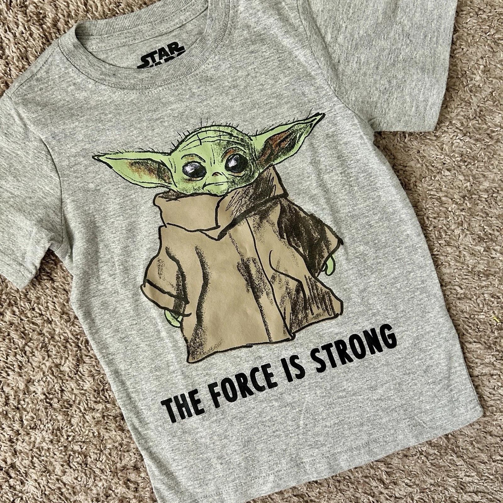 Kids Star Wars - The Mandalorian - The Child Grogu Gray T Shirt 150