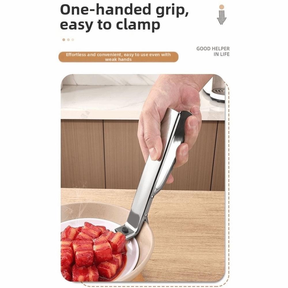 Non-slip Hot Plate Gripper Multifunctional Pot Clips Portable Meal Bowls Tongs  Kitchen Gadgets