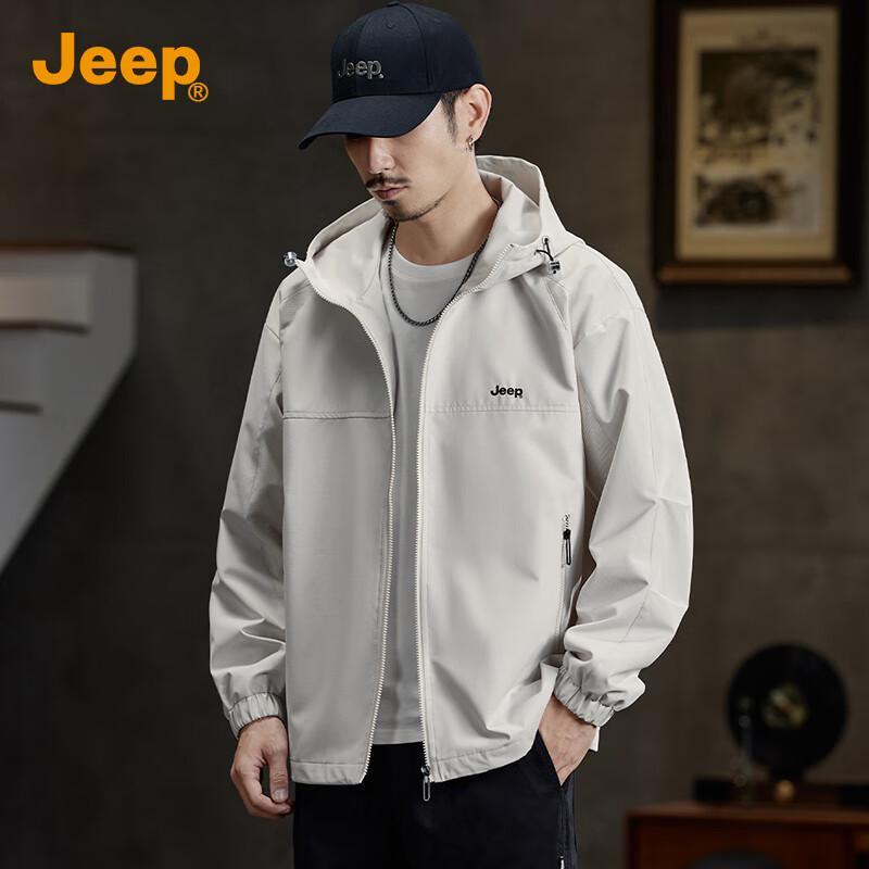 

Jeep Men s Loose Fit Hooded Outdoor Jacket M