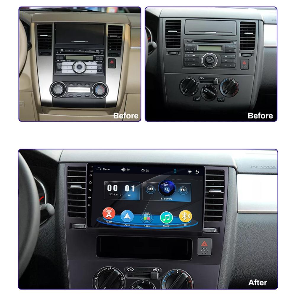 Icreative Car Radio Multimedia MP5 Player Head Unit Stereo BT For Nissan Tiida C11 2004-2013