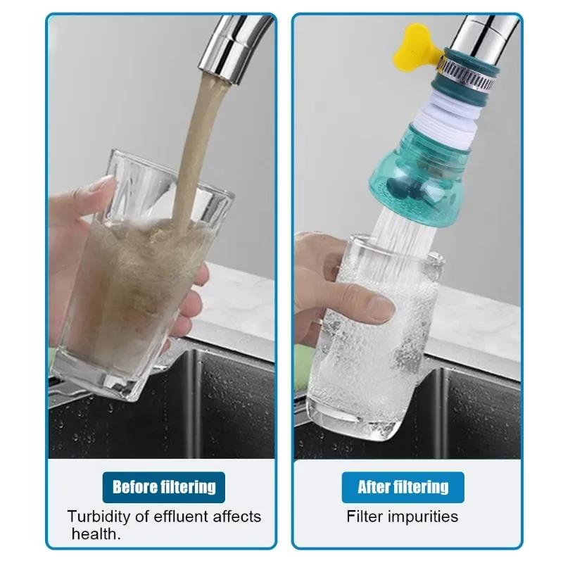 2pcs Universal 360 Rotation Faucet Bubbler Swivel Water Saving Economizer Head Shower Kitchen Faucet Nozzle Adapter Sink Accessories
