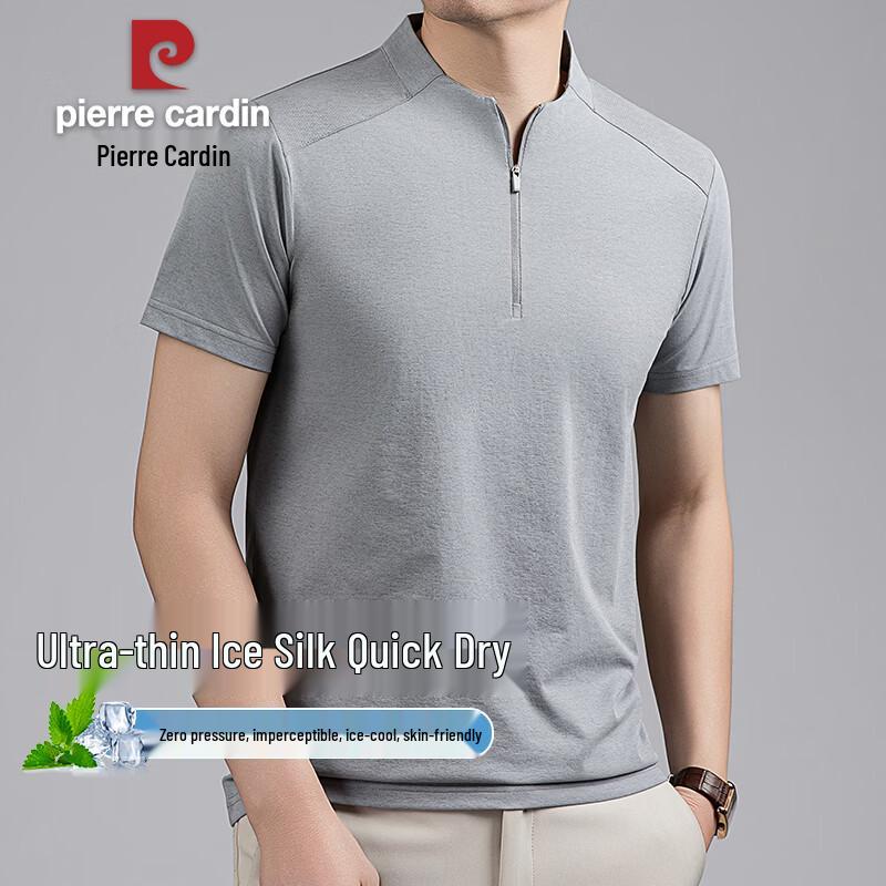 Pierre Cardin Men s Quick-Dry Business Casual Polo T-Shirt 4XL