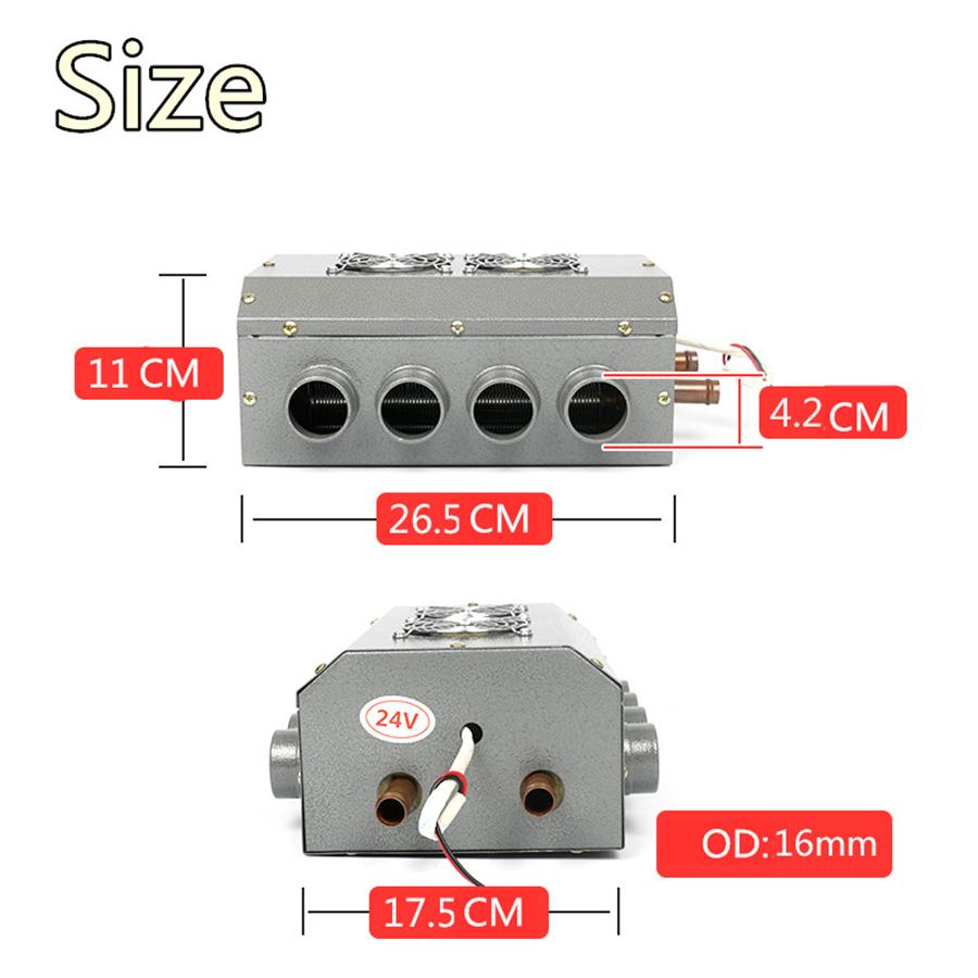 Universal Heater 12V Dual Sides 8 Port 14 Pass All Copper Coil for Car Truck Vintage Muscle Car Under-dash