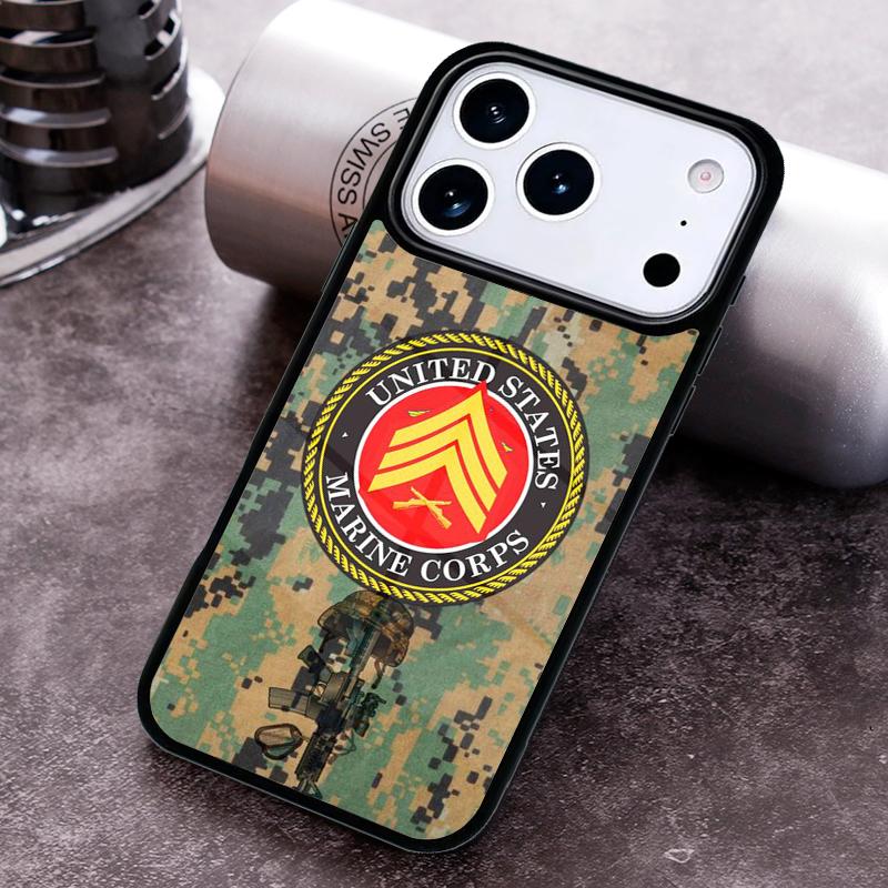 Veteran Marine Corps Phone Case For iPhone 17,16e,15,14,13,12,11,Mini,Pro,MAX soft Silicone Cover