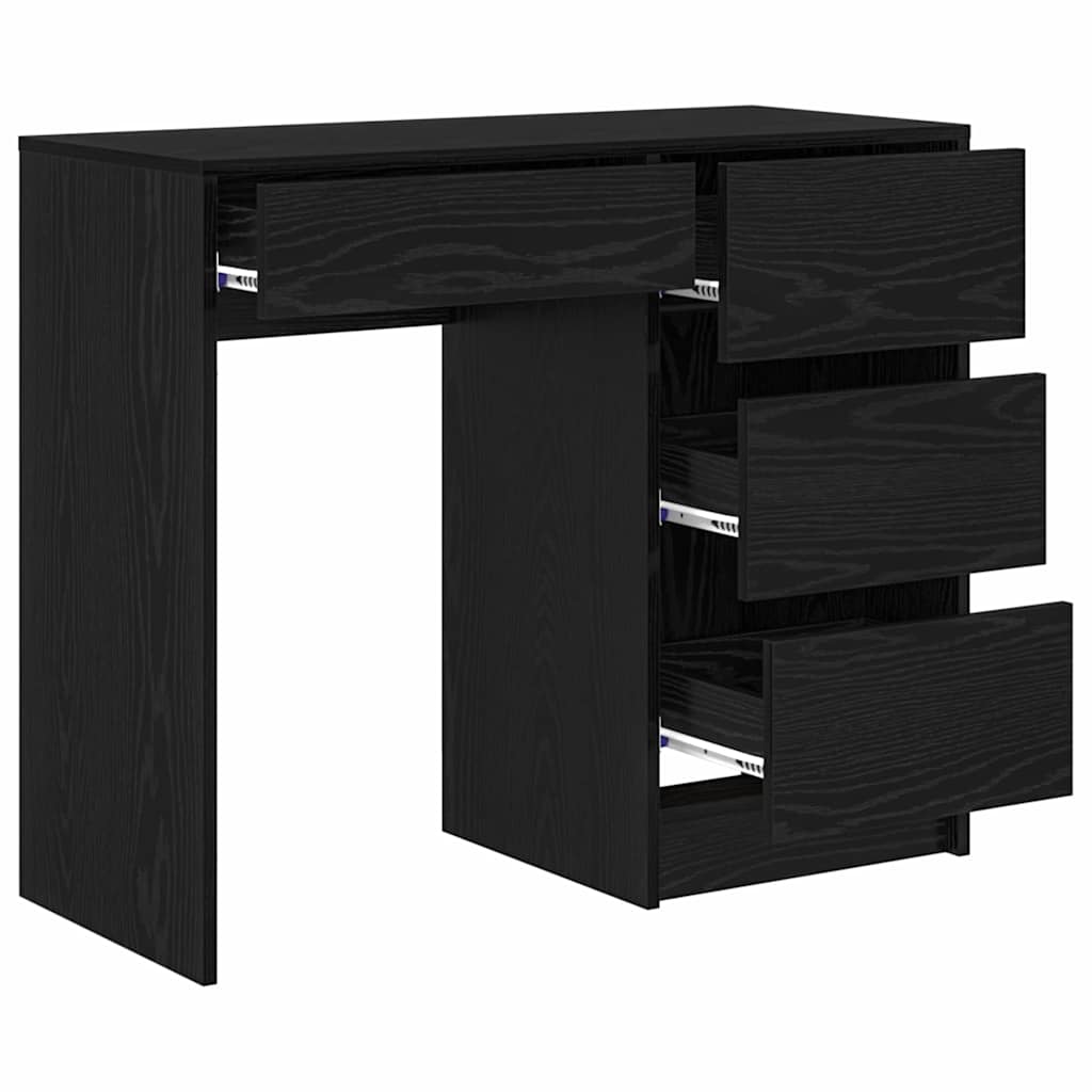 Desk Black Oak Effect 90 x 37.5 x 75 cm