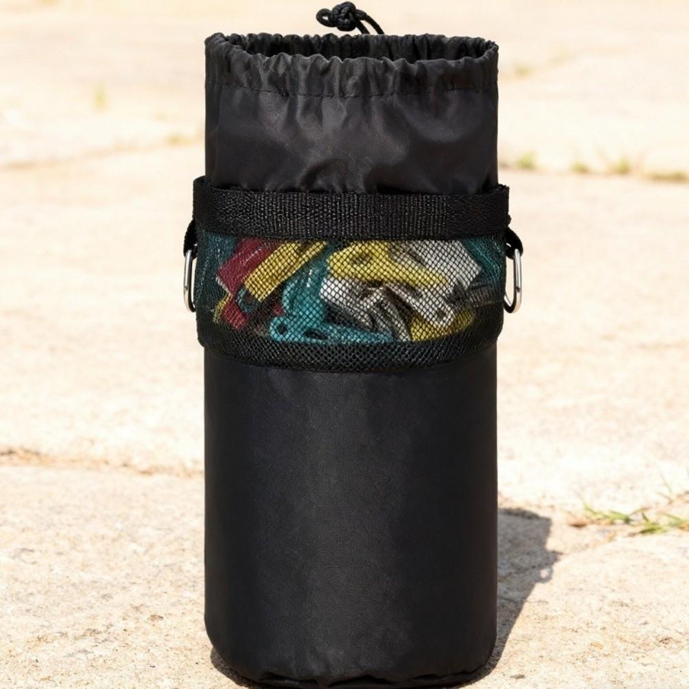 Oxford Cloth Drawstring Storage Bag Adjustable Large Capacity Clothespin Storage Bucket with Shoulder Strap Wear-resistant