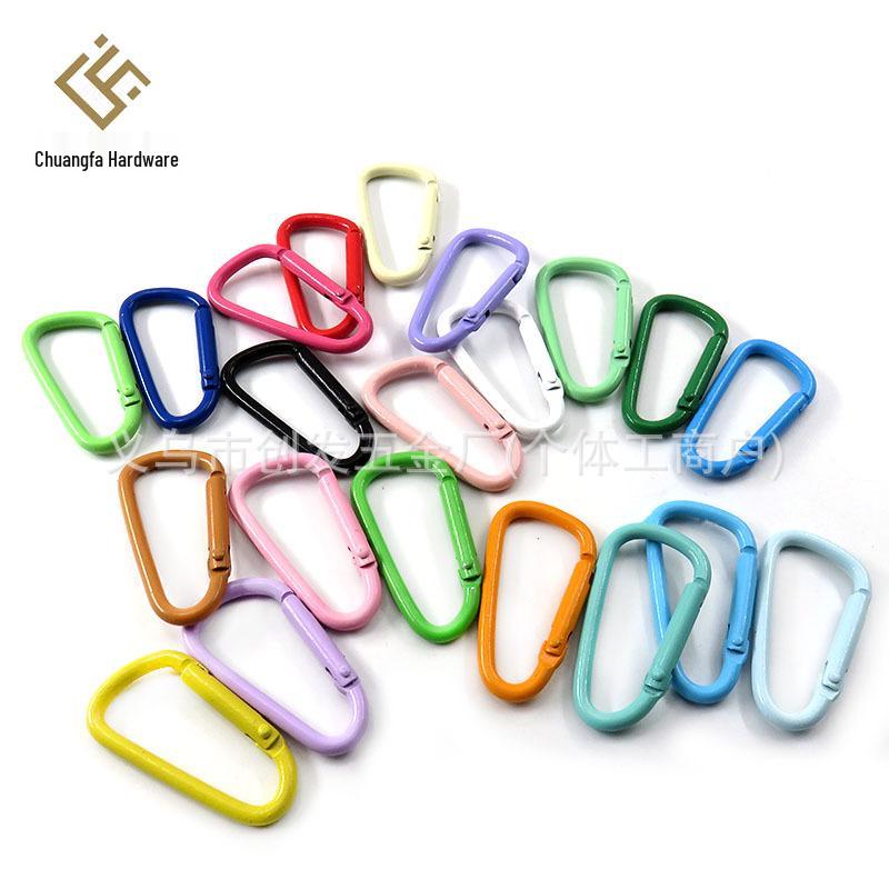 Bunter Aluminiumlegierung D-Ring Karabiner Schlüsselanhänger Tasche Haken (DIY Schmuckzubehör)