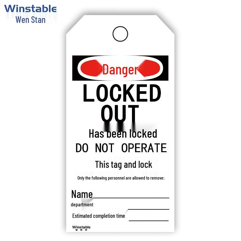 Wenstan W6013 Lockout Tagout Safety Tags 50 Count