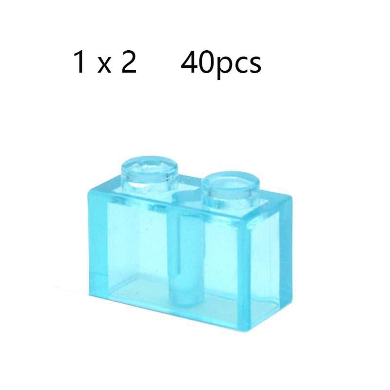 

Классические строительные блоки DIY, детали, прозрачные синие прозрачные фигурки, кирпичи, развивающие творческие игрушки для детей 1x1 1x2 2x2 2x4