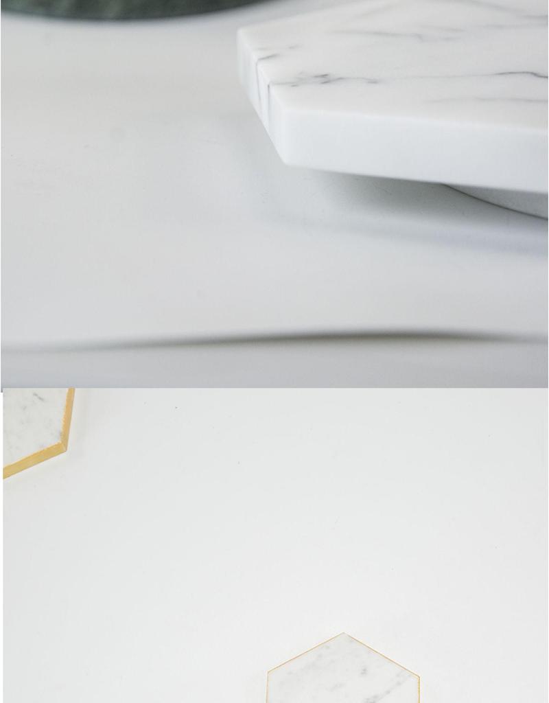 Nordic Marble Insulated Coaster – Round/Square Heat-Proof Cup Holder & Photo Prop.