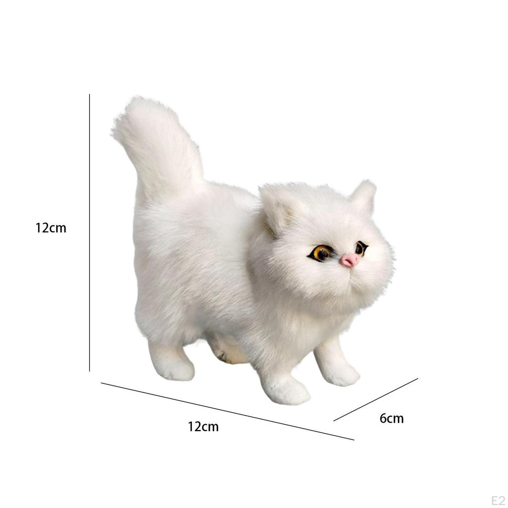 Cute Miniature Simulation Cat Figures Birthday Gift/ Collection Crafts Decoration Small Ornaments