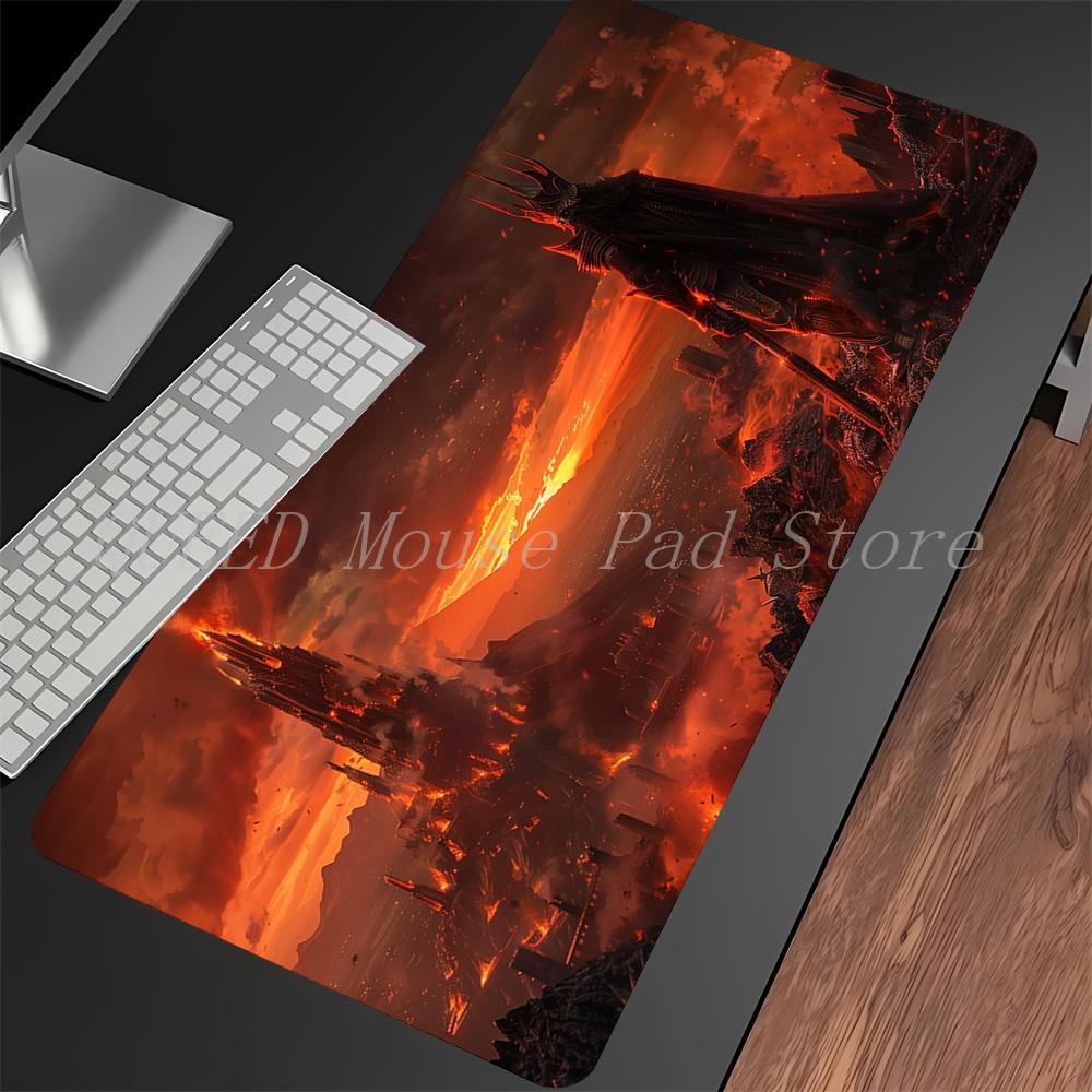Middle Earth Mouse Pad LLords of Rings Computer Desk Mat Gamer Keyboard Mat Stitched Edge Mousepad Cabinet Pc Table Mouse Mats