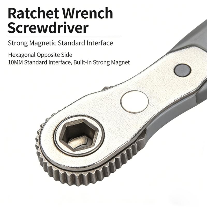 Professional Ratchet Wrench Kit Including 18Bits 1Handle for Automotive Repair Furniture Assembly Mechanical Maintenance