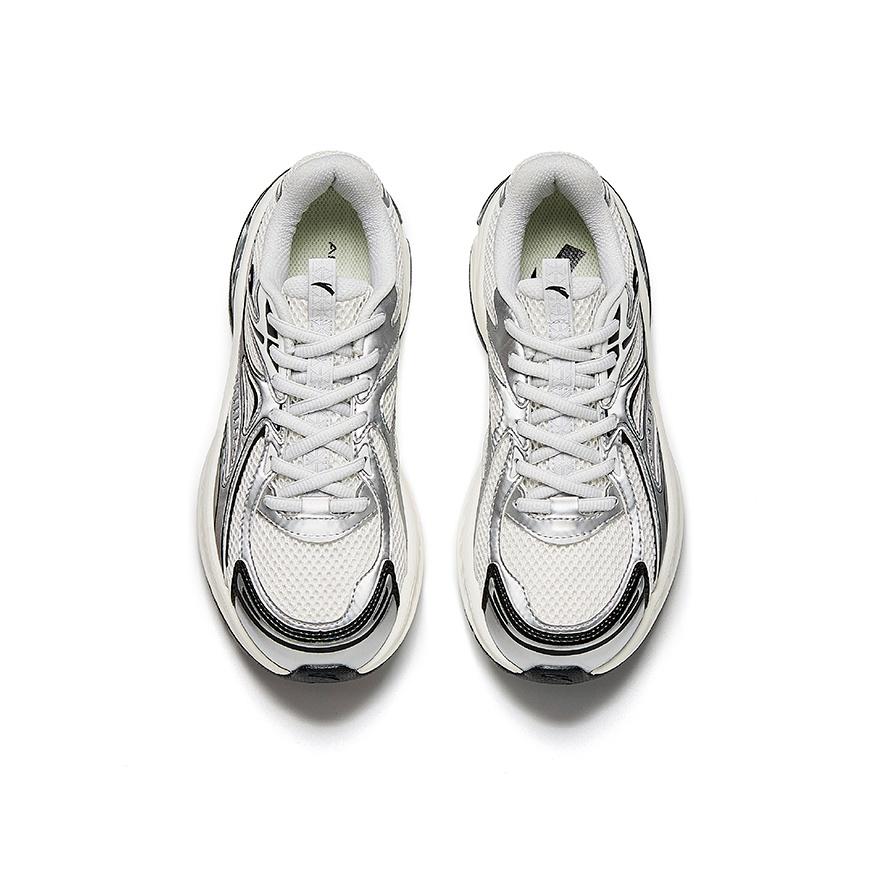 Anta Urban Retro Running Shoes Comfortable Fashion Fabric Synthetic Leather Shock Absorbing Wear Resistant Low Top Casual Women sneaker 922535595-5