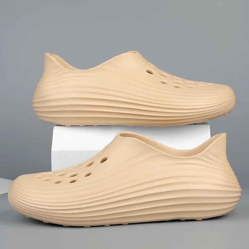 Summer Men Clogs Non-slip Thick-soled Casual Shoes Outerwear Beach Soft-soled Baotou Slippers Men's Slippers Sandals