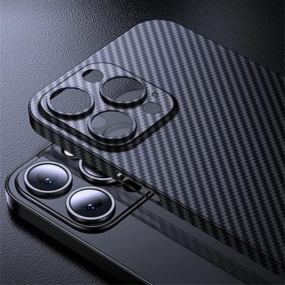 0,3 mm Carbonfaser Mattes Weiches Case Für iPhone 15 Pro Max 14 13 12 Mini 11 Pro Max 15pro XS XR X 6 7 8 Plus SE Hartes PP Rückcover