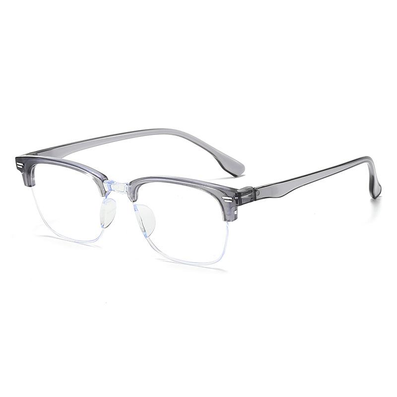New rice nail eyebrow half frame anti-blue glasses middle-aged and elderly old-fashioned glasses fashion trend frames men's and women's reading
